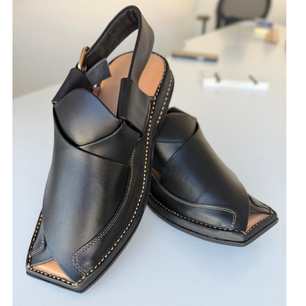 Zardari Peshawari Chapal Black Matt