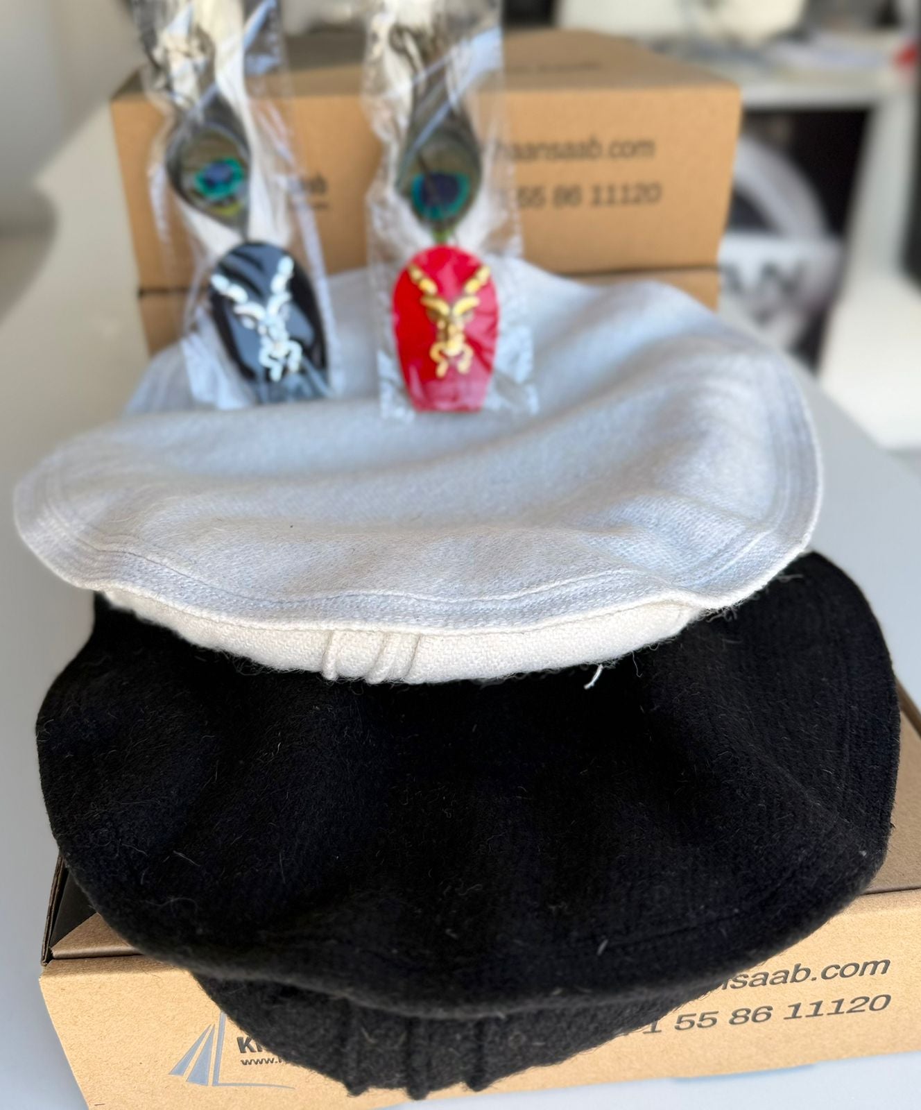 Chitrali Cap with Markhor and Feather | Wool Cap | Premium Quality Chitrali Cap , Buy one get in free