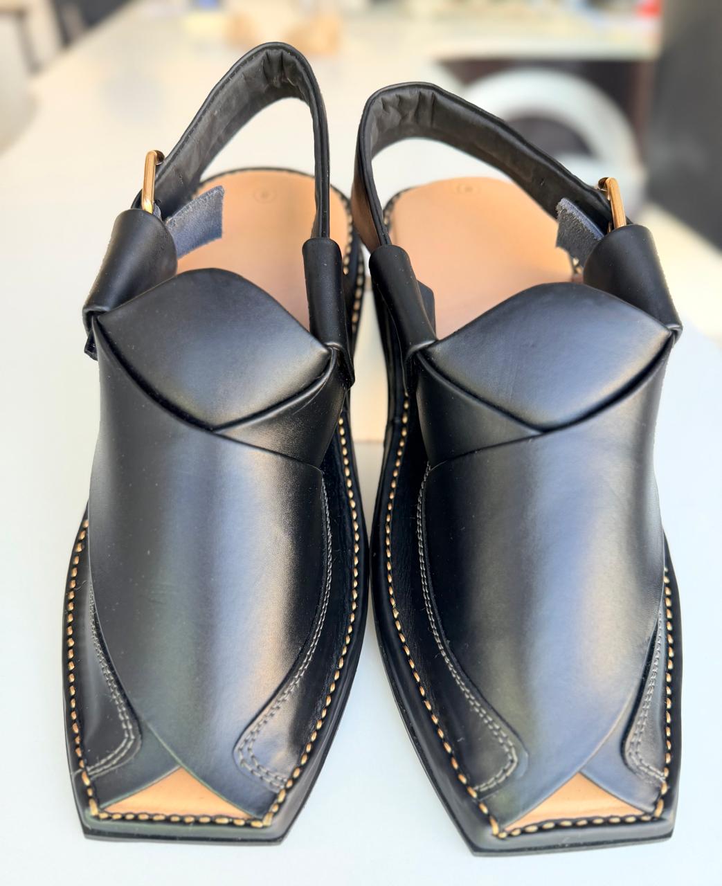 Zardari Peshawari Chapal Black Matt