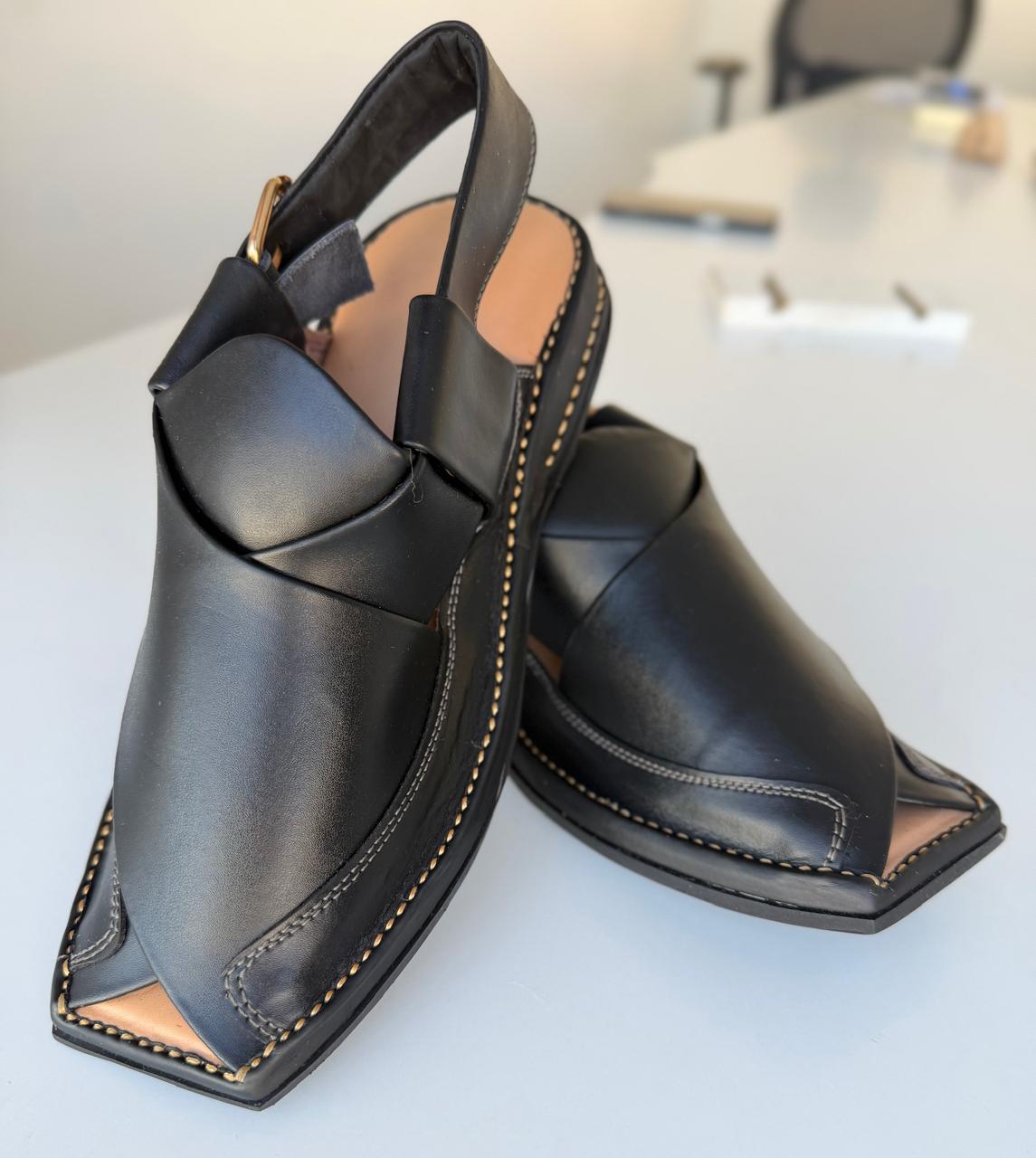 Zardari Peshawari Chapal Black Matt