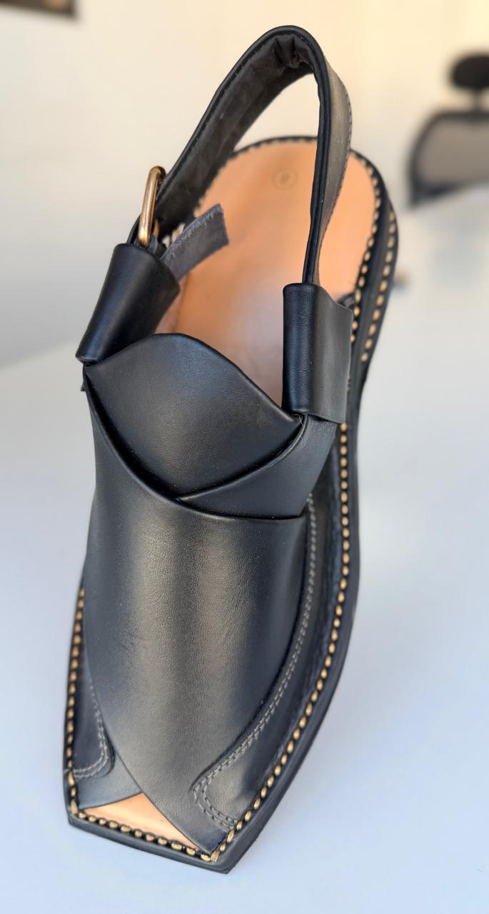 Zardari Peshawari Chapal Black Matt