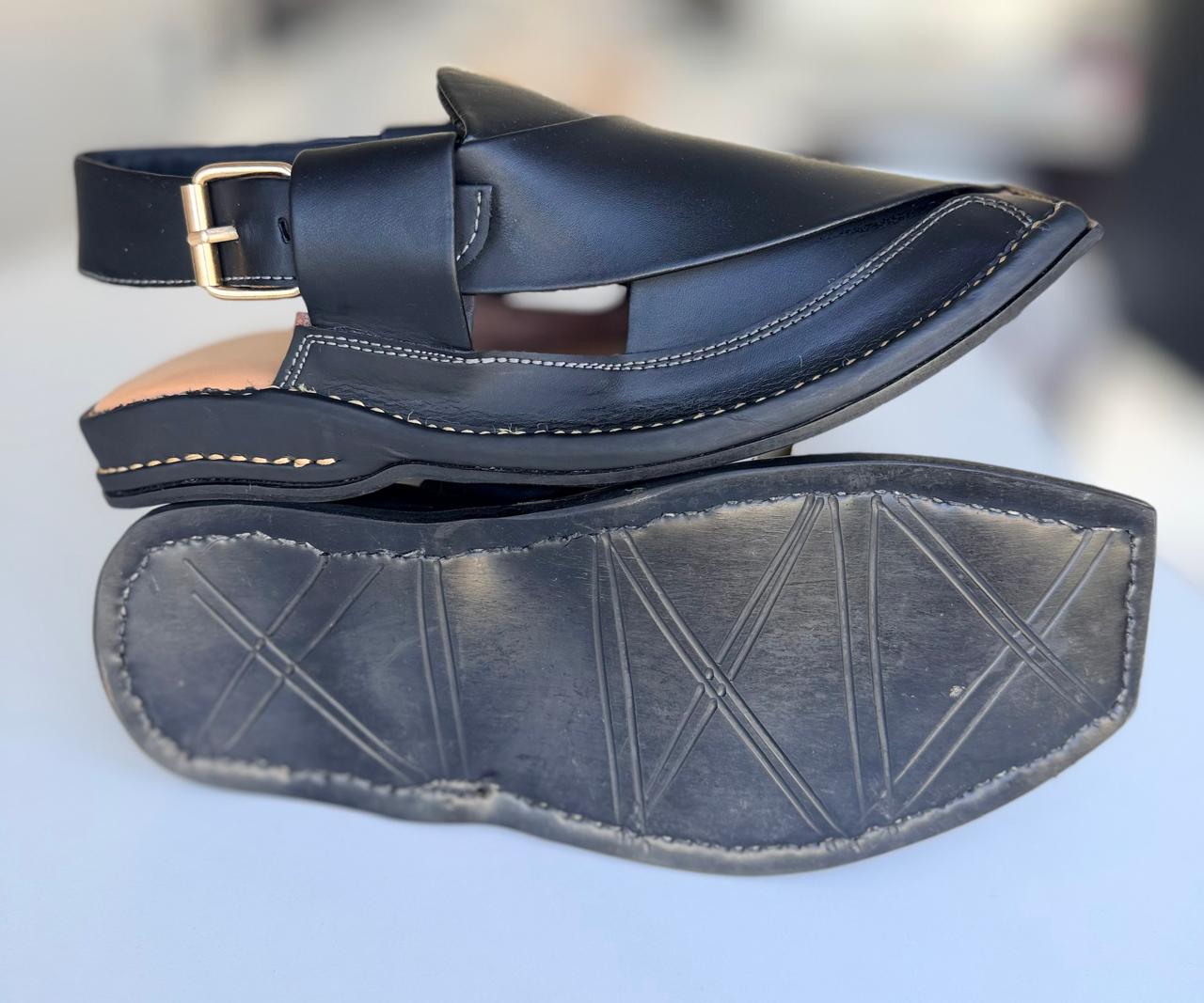 Zardari Peshawari Chapal Black Matt